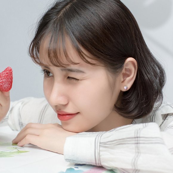 Pink Strawberry Earrings - Picture 7 of 8